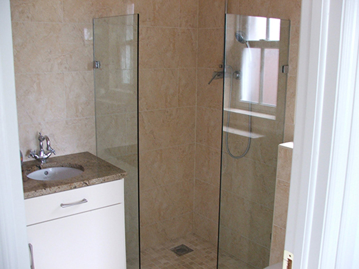 frameless shower three