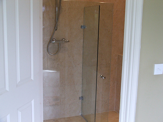 frameless shower four